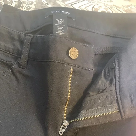 Black Skinny Flare Stretch Jeans 00S NWOT - Picture 6 of 6